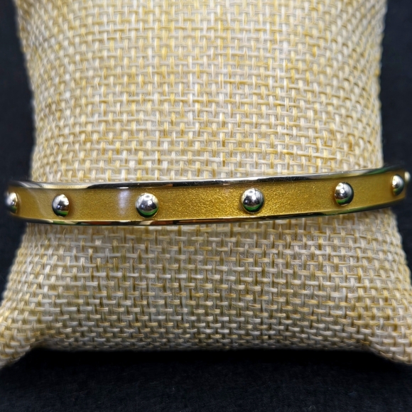 Coach Gold Studded Bangle Bracelet - Picture 1 of 7